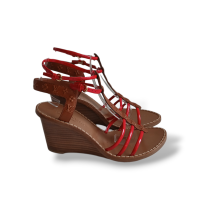 Anabela Louis Vuitton com Tiras Vermelhas - 37