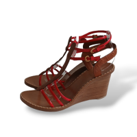 Anabela Louis Vuitton com Tiras Vermelhas - 37