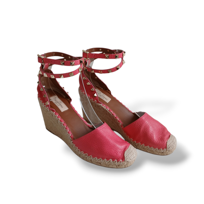 Anabela Valentino Rockstud Rosa Chiclete - 36