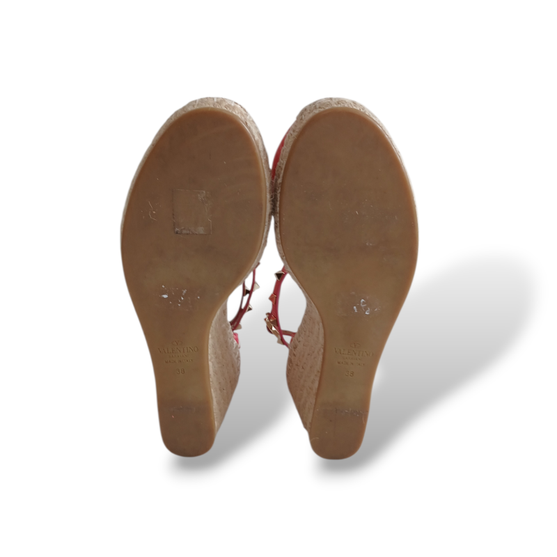 Anabela Valentino Rockstud Rosa Chiclete - 36