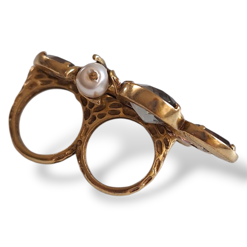 Anel Camila Klein Duplo Pedras Brasileiras 