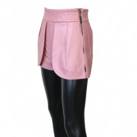 Shorts Paula Raia Rosa em Couro-34