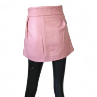 Shorts Paula Raia Rosa em Couro-34