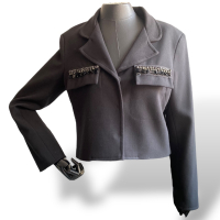 Blazer Animale Preto Alfaiataria - 40