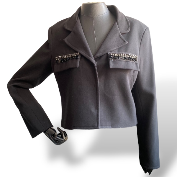 Blazer Animale Preto Alfaiataria - 40