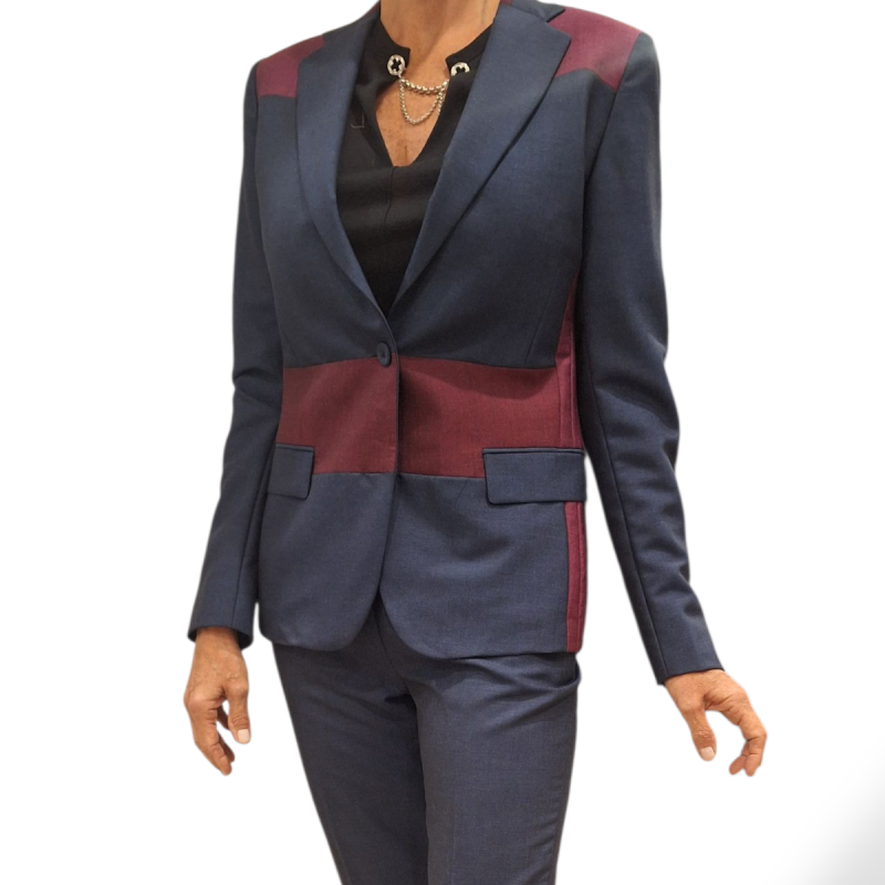 Conjunto Bottega Veneta Azul Marinho e Vinho