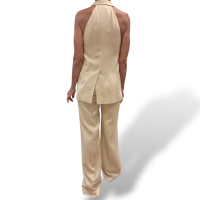 Conjunto Stella McCartney em Linho Creme de Colete e Calça Conjunto Stella McCartney em Linho Creme de Colete e Calça