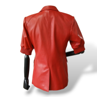 Blazer Veronica Beard Couro Vermelho - 36 Blazer Veronica Beard Couro Vermelho - 36