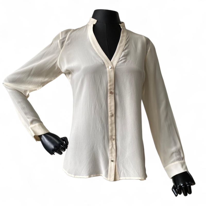 Camisa Bobô em Seda Off White-P