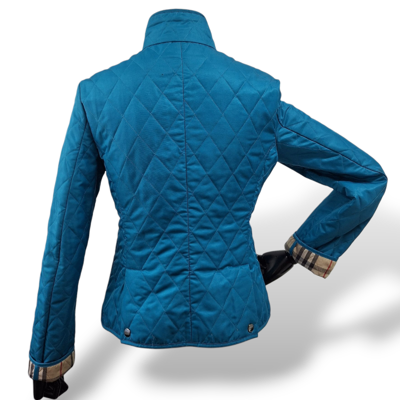 Casaco Burberry Turquesa em Matelassê-PP