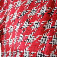 Blusa Carolina Herrera Manga Longa Seda Vermelha Estampado-38