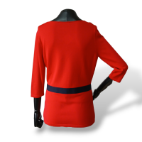 Blusa Carolina Herrera Vermelha e Marinho-P