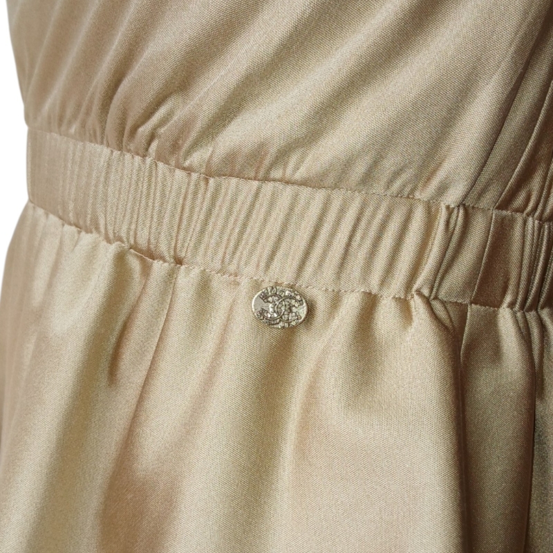 Blusa Chanel Seda Bege - 36 