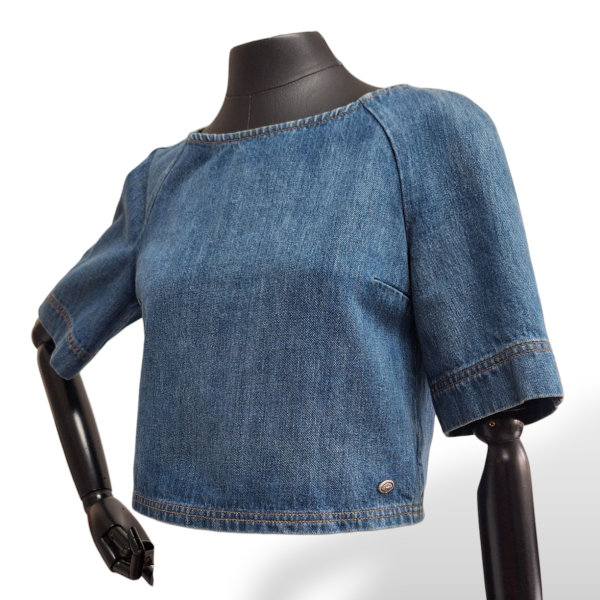 Cropped Chanel Denim Azul-36 Cropped Chanel Denim Azul-36
