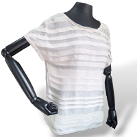 Blusa Chanel em Seda Off White-M