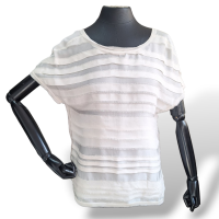 Blusa Chanel em Seda Off White-M