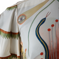 Blusa Chloé Off White Estampada Em Seda-34