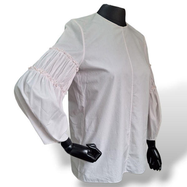 Blusa Chloé Rosinha de Manga-34