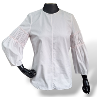 Blusa Chloé Rosinha de Manga-34