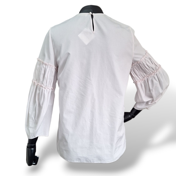 Blusa Chloé Rosinha de Manga-34