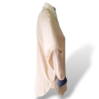 Camisa See by Chloé de Seda Bege com Punho Marinho-38