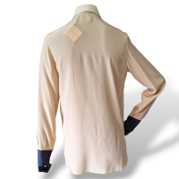 Camisa See by Chloé de Seda Bege com Punho Marinho-38