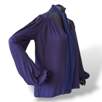 Blusa Chloé Azul Marinho de Malha-PP Blusa Chloé Azul Marinho de Malha-PP
