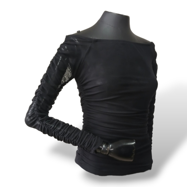 Blusa Cris Barros Tule Preta - 38 