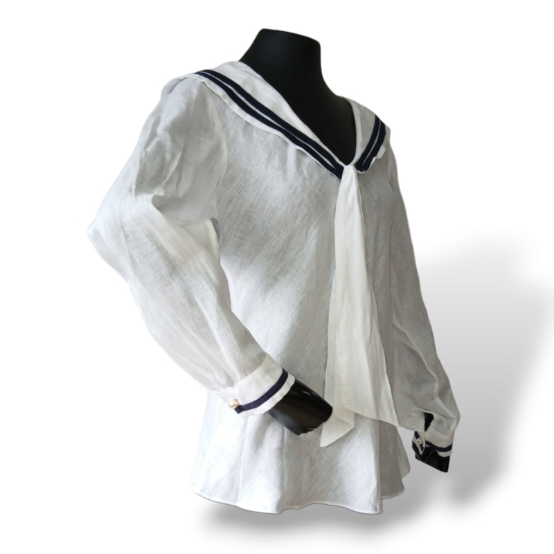 Blusa Cris Barros Branca Marinheiro - 38
