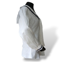 Blusa Cris Barros Branca Marinheiro - 38