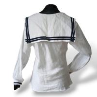 Blusa Cris Barros Branca Marinheiro - 38