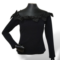 Blusa Cris Barros Tecido Preto - M 
