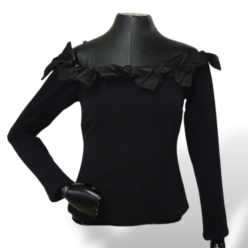 Blusa Cris Barros Tecido Preto - M 