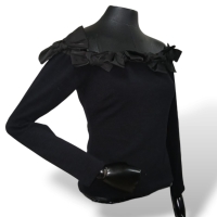 Blusa Cris Barros Tecido Preto - M 