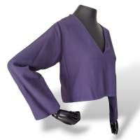 Blusa Cris Barros Croped Marinho-36