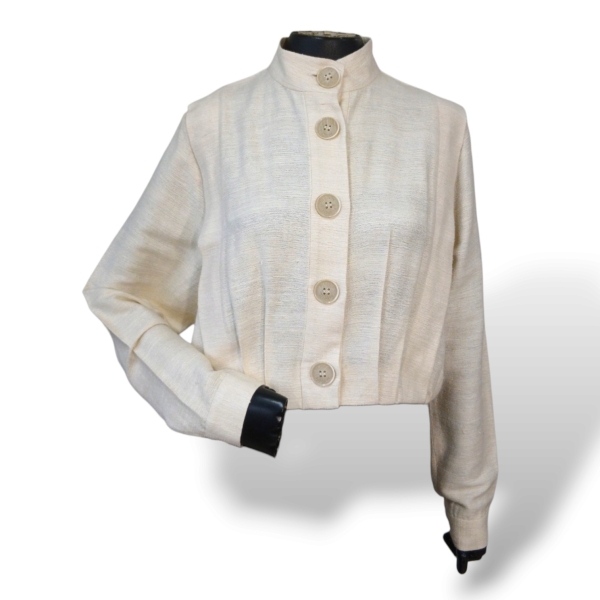 Blusa De Goeye Tecido Off White - 38
