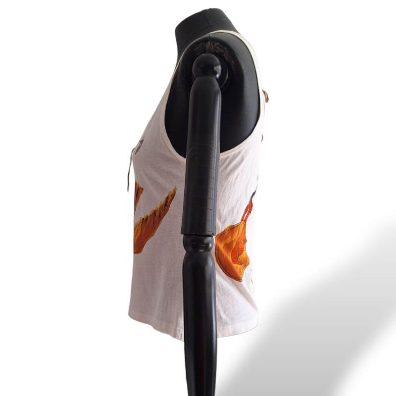 Regata Christian Dior Branca Estampa Pássaro-42