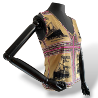 Regata Christian Dior Bege Estampa Caravela-40
