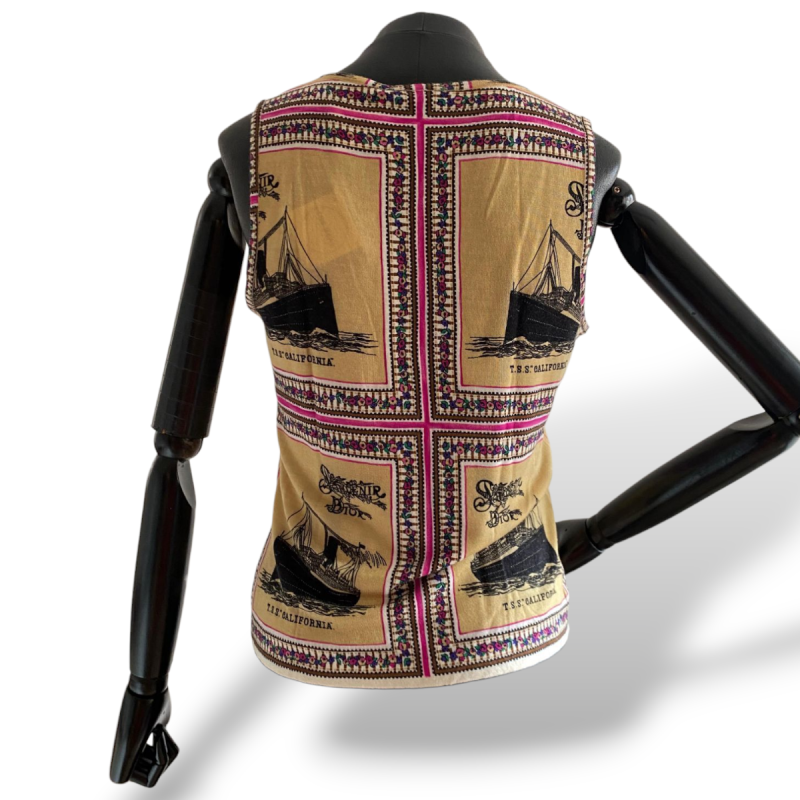 Regata Christian Dior Bege Estampa Caravela-40