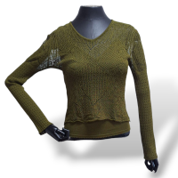 Tricot Christian Dior Verde Musgo com Forro - 38