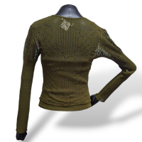 Tricot Christian Dior Verde Musgo com Forro - 38