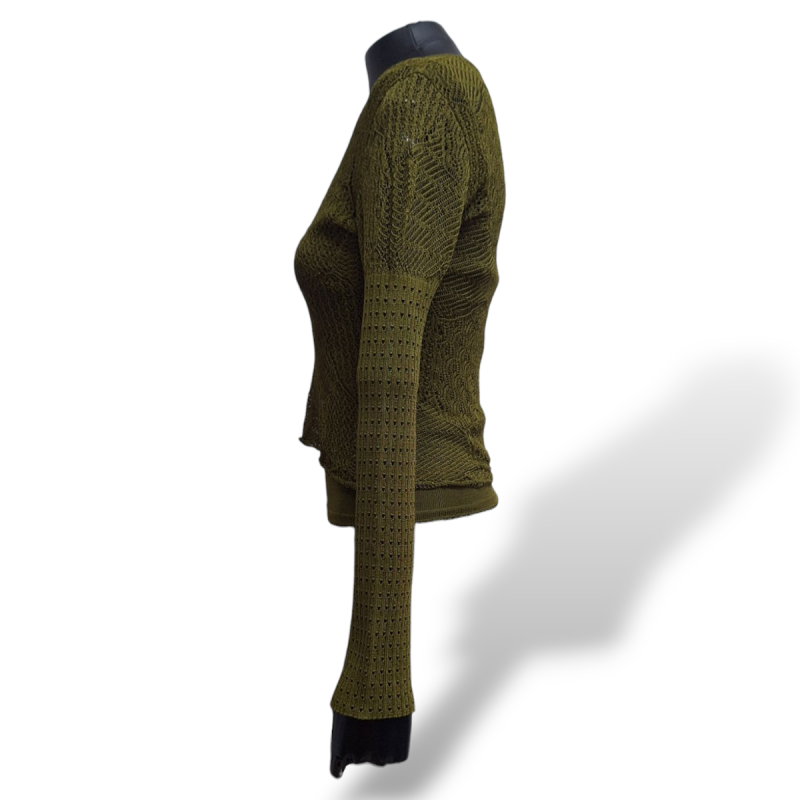 Tricot Christian Dior Verde Musgo com Forro - 38