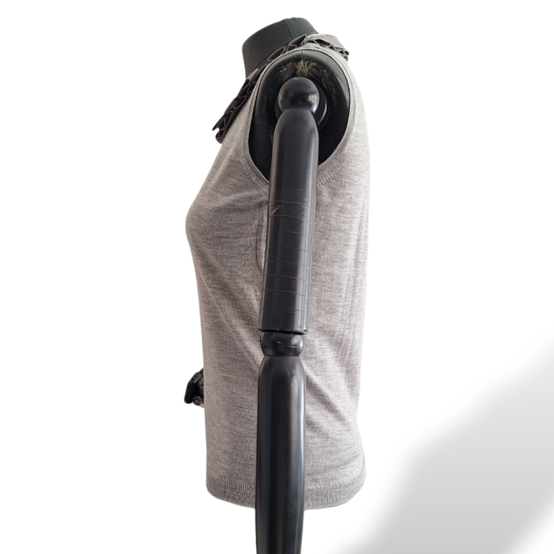 Regata Christian Dior Cinza Detalhe Gola - 38