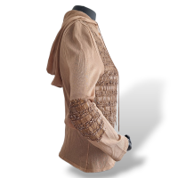 Cardigan Christian Dior Malha Bege com Capuz - 38