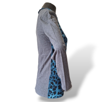 Blusa Dolce Gabbana Animal Print Azul - 38 Blusa Dolce Gabbana Animal Print Azul - 38