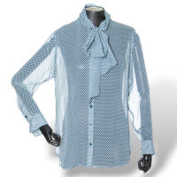 Camisa Equipment Seda Poá Azul-P