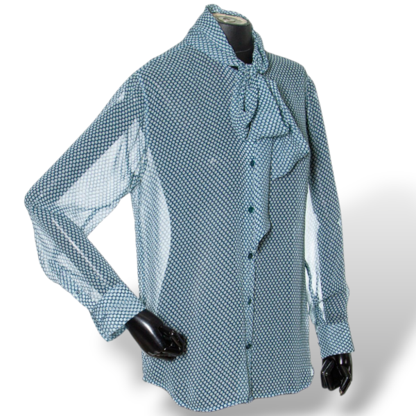 Camisa Equipment Seda Poá Azul-P