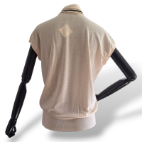 Blusa Gucci Sem Manga Com Gola Alta Off White-M