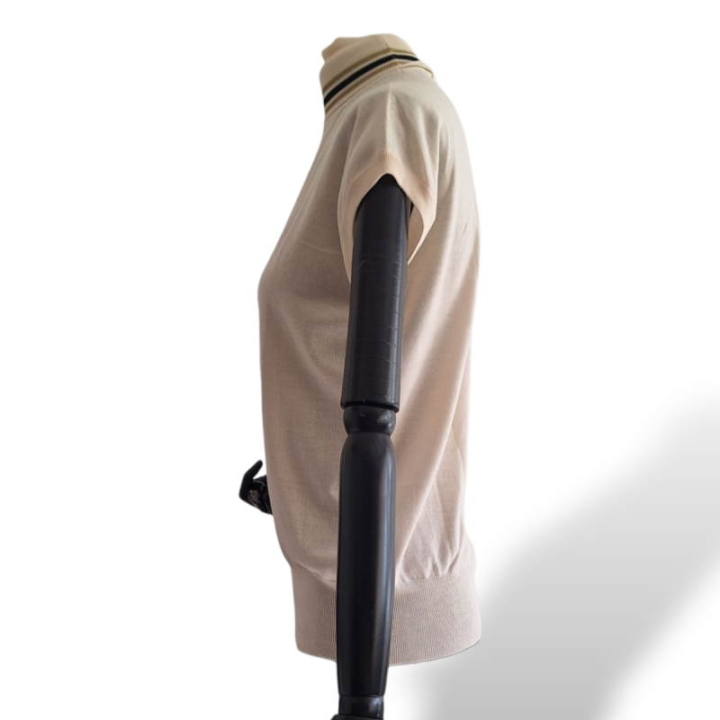 Blusa Gucci Sem Manga Com Gola Alta Off White-M