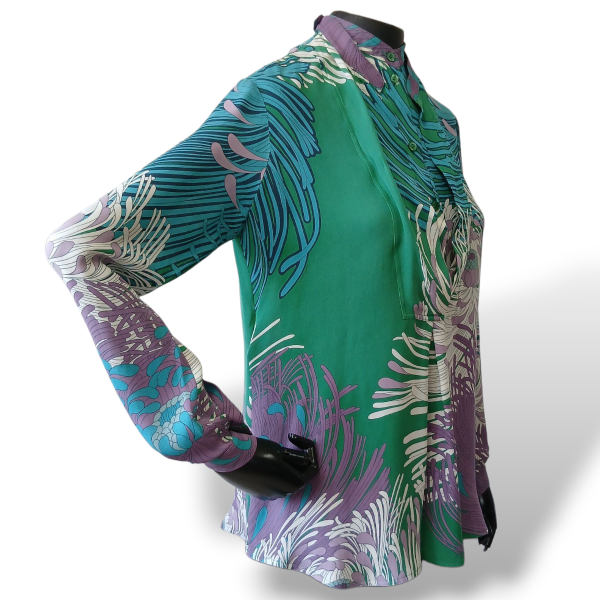 Blusa Gucci em Seda Estampada - 36